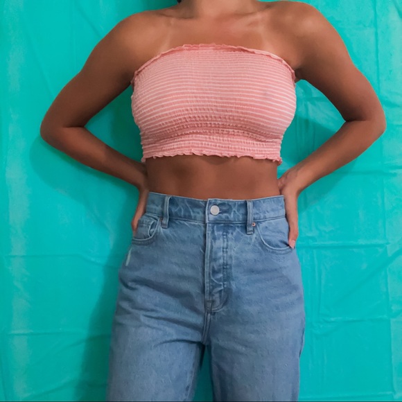 Forever 21 Tops - Pink Ruffle Tube Top
